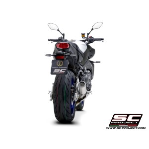 SC Project para YAMAHA MT-10 (2022 - 2024) - Escape CR-T titanio, con malla antipiedras