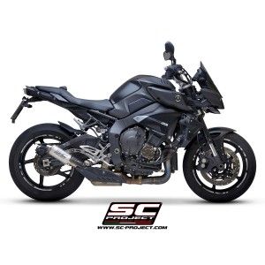 SC Project para YAMAHA MT-10 (2016 - 2021) - Escape CR-T carbono, con malla antipiedras
