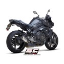 SC Project para YAMAHA MT-10 (2016 - 2021) - Escape CR-T titanio, con malla antipiedras