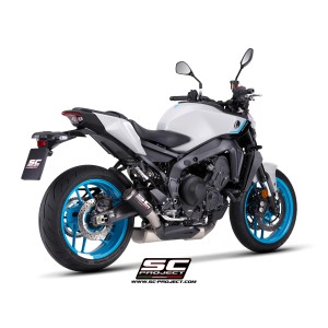 SC Project para YAMAHA MT-09 (2024 - 2026) - Línea de escape completa 3-1 acero inoxidable, con escape CR-T carbono , con malla 