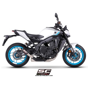 SC Project para YAMAHA MT-09 (2024 - 2026) - Línea de escape completa 3-1 acero inoxidable, con escape CR-T carbono , con malla 