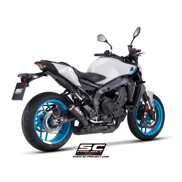 SC Project para YAMAHA MT-09 (2024 - 2026) - Línea de escape completa 3-1 acero inoxidable, negro mate, con escape CR-T carbono 
