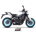 SC Project para YAMAHA MT-09 (2024 - 2026) - Línea de escape completa 3-1 acero inoxidable, negro mate, con escape CR-T carbono 