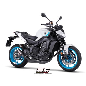 SC Project para YAMAHA MT-09 (2024 - 2026) - Línea de escape completa 3-1 acero inoxidable, negro mate, con escape CR-T carbono 