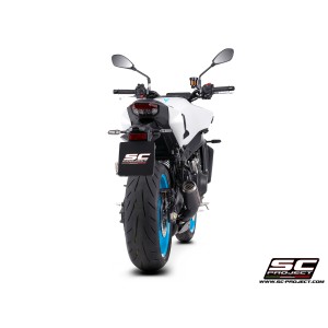 SC Project para YAMAHA MT-09 (2024 - 2026) - Línea de escape completa 3-1 acero inoxidable, negro mate, con escape CR-T carbono 