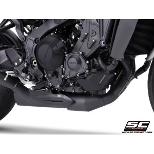 SC Project para YAMAHA MT-09 (2024 - 2026) - Línea de escape completa 3-1 acero inoxidable, negro mate, con escape CR-T carbono 