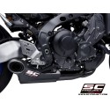 SC Project para YAMAHA MT-09 (2021 - 2023) - Línea de escape completa 3-1 acero inoxidable, negro mate, con escape STR-1