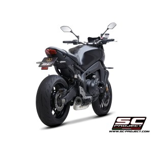 SC Project para YAMAHA MT-09 (2021 - 2023) - Línea de escape completa 3-1 acero inoxidable, con escape S1 acero inoxidable