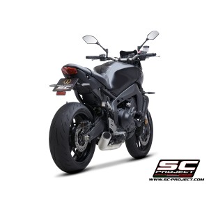 SC Project para YAMAHA MT-09 (2021 - 2023) - Línea de escape completa 3-1 acero inoxidable, con escape CR-T titanio