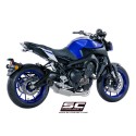 SC Project para YAMAHA MT-09 (2017 - 2020) - Línea de escape completa 3-1 acero inoxidable, con escape S1 titanio