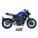 SC Project para YAMAHA MT-09 (2017 - 2020) - Línea de escape completa 3-1 acero inoxidable, con escape S1 titanio