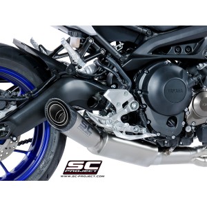 SC Project para YAMAHA MT-09 (2017 - 2020) - Línea de escape completa 3-1 acero inoxidable, con escape S1 titanio