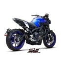 SC Project para YAMAHA MT-09 (2017 - 2020) - Línea de escape completa 3-1 acero inoxidable, con escape S1, negro mate