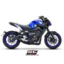 SC Project para YAMAHA MT-09 (2017 - 2020) - Línea de escape completa 3-1 acero inoxidable, con escape S1, negro mate