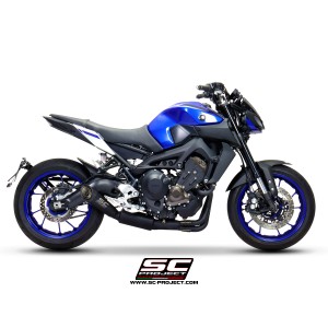 SC Project para YAMAHA MT-09 (2017 - 2020) - Línea de escape completa 3-1 acero inoxidable, con escape S1, negro mate