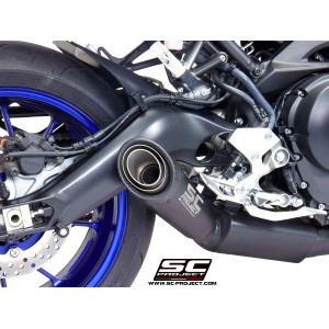 SC Project para YAMAHA MT-09 (2017 - 2020) - Línea de escape completa 3-1 acero inoxidable, con escape S1, negro mate