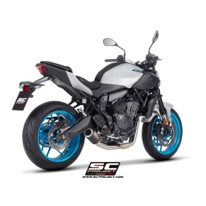 SC Project para YAMAHA MT-07 (2025 - 2026) - Línea de escape completa 2-1 acero inoxidable, con escape CR-T carbono