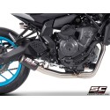 SC Project para YAMAHA MT-07 (2025 - 2026) - Línea de escape completa 2-1 acero inoxidable, con escape CR-T carbono