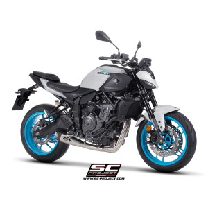 SC Project para YAMAHA MT-07 (2025 - 2026) - Línea de escape completa 2-1 acero inoxidable, con escape S1 acero inoxidable