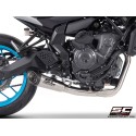 SC Project para YAMAHA MT-07 (2025 - 2026) - Línea de escape completa 2-1 acero inoxidable, con escape S1 acero inoxidable
