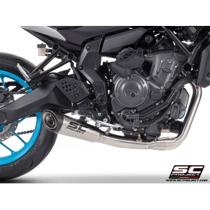 SC Project para YAMAHA MT-07 (2025 - 2026) - Línea de escape completa 2-1 acero inoxidable, con escape S1 acero inoxidable