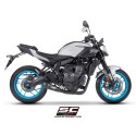 SC Project para YAMAHA MT-07 (2025 - 2026) - Línea de escape completa 2-1 acero inoxidable, negro mate, con escape S1 acero inox