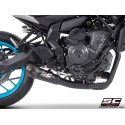 SC Project para YAMAHA MT-07 (2025 - 2026) - Línea de escape completa 2-1 acero inoxidable, negro mate, con escape S1 acero inox