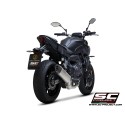 SC Project para YAMAHA MT-07 (2021 - 2024) - Línea de escape completa 2-1 acero inoxidable, con escape SC1-S titanio