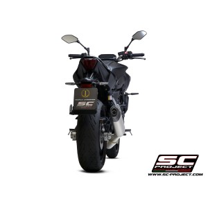 SC Project para YAMAHA MT-07 (2021 - 2024) - Línea de escape completa 2-1 acero inoxidable, con escape SC1-S titanio