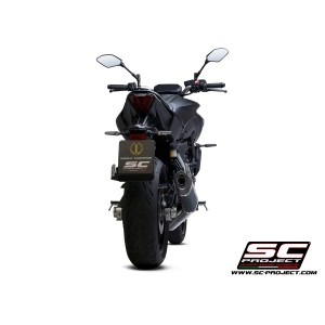 SC Project para YAMAHA MT-07 (2021 - 2024) - Línea de escape completa 2-1 acero inoxidable, con escape SC1-S carbono