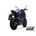 SC Project para YAMAHA MT-07 (2021 - 2024) - Línea de escape completa 2-1 acero inoxidable, con escape CR-T carbono