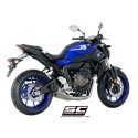 SC Project para YAMAHA MT-07 (2017 - 2020) - Línea de escape completa 2-1 acero inoxidable, con escape S1 titanio