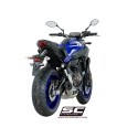 SC Project para YAMAHA MT-07 (2017 - 2020) - Línea de escape completa 2-1 acero inoxidable, con escape S1 titanio