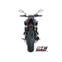 SC Project para YAMAHA MT-07 (2017 - 2020) - Línea de escape completa 2-1 acero inoxidable, con escape S1 titanio