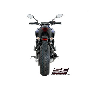 SC Project para YAMAHA MT-07 (2017 - 2020) - Línea de escape completa 2-1 acero inoxidable, con escape S1 titanio