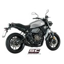 SC Project para YAMAHA MT-07 (2017 - 2020) - Línea de escape completa 2-1 acero inoxidable, con escape S1 titanio, negro mate