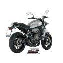 SC Project para YAMAHA MT-07 (2017 - 2020) - Línea de escape completa 2-1 acero inoxidable, con escape S1 titanio, negro mate