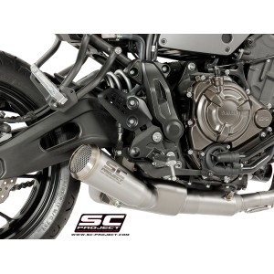 SC Project para YAMAHA MT-07 (2017 - 2020) - Línea de escape completa 2-1 acero inoxidable, con escape Conico 70s acero inoxidab