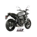 SC Project para YAMAHA MT-07 (2017 - 2020) - Línea de escape completa 2-1 acero inoxidable, con escape CR-T titanio