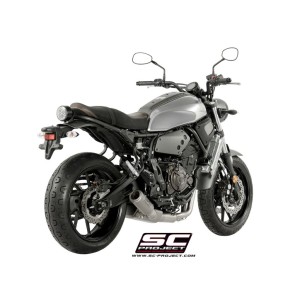 SC Project para YAMAHA MT-07 (2017 - 2020) - Línea de escape completa 2-1 acero inoxidable, con escape CR-T titanio