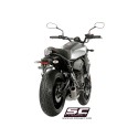 SC Project para YAMAHA MT-07 (2017 - 2020) - Línea de escape completa 2-1 acero inoxidable, con escape CR-T titanio