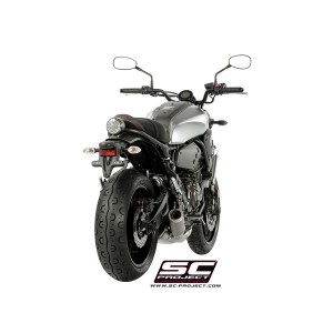 SC Project para YAMAHA MT-07 (2017 - 2020) - Línea de escape completa 2-1 acero inoxidable, con escape CR-T titanio