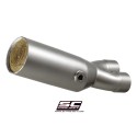 SC Project para YAMAHA MT-07 (2017 - 2020) - Línea de escape completa 2-1 acero inoxidable, con escape CR-T titanio