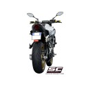 SC Project para YAMAHA MT-07 (2013 - 2016) - Línea de escape completa 2-1 acero inoxidable, con escape S1 acero inoxidable, negr