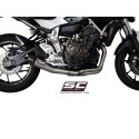 SC Project para YAMAHA MT-07 (2013 - 2016) - Línea de escape completa 2-1 acero inoxidable, con escape Conic acero inoxidable