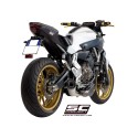 SC Project para YAMAHA MT-07 (2013 - 2016) - Línea de escape completa 2-1 acero inoxidable, con escape S1 acero inoxidable