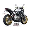 SC Project para YAMAHA MT-07 (2013 - 2016) - Línea de escape completa 2-1 acero inoxidable, con escape Conic acero inoxidable, n
