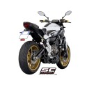 SC Project para YAMAHA MT-07 (2013 - 2016) - Línea de escape completa 2-1 acero inoxidable, con escape Conic acero inoxidable, n
