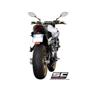 SC Project para YAMAHA MT-07 (2013 - 2016) - Línea de escape completa 2-1 acero inoxidable, con escape Conic acero inoxidable, n