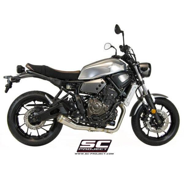 SC Project para YAMAHA MT-07 (2013 - 2016) - Línea de escape completa 2-1 acero inoxidable, con escape Conico 70s acero inoxidab